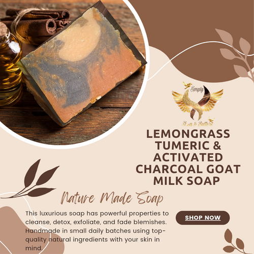 Lemongrass, Tumeric and Activated Charcoal Goat Milk Soap