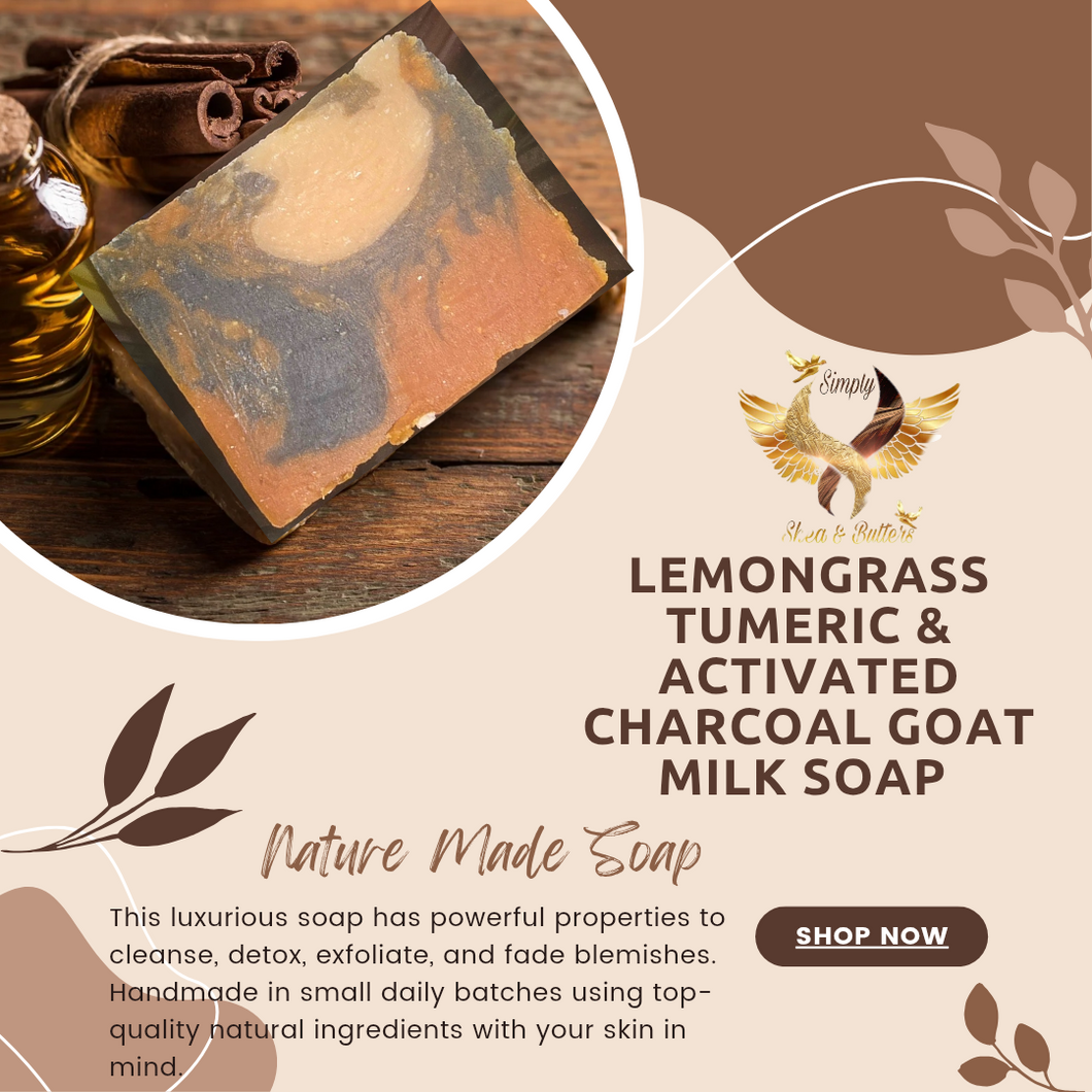 Lemongrass, Tumeric and Activated Charcoal Goat Milk Soap